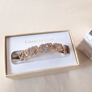 Chart Club Crystal And Gold Bracelet Bangle